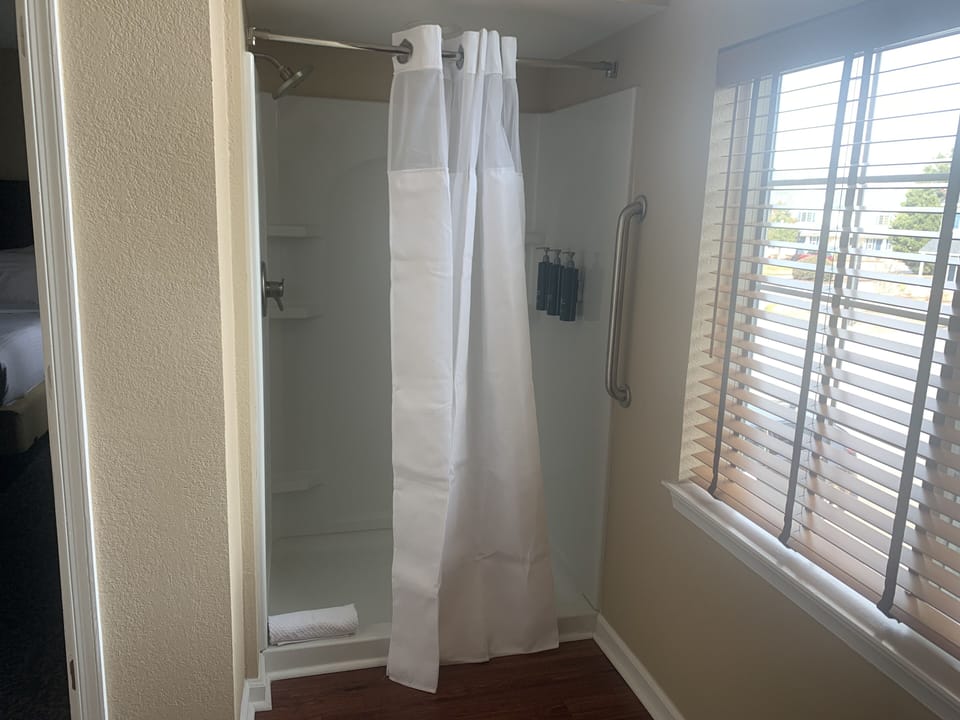 Guest bathroom shower.