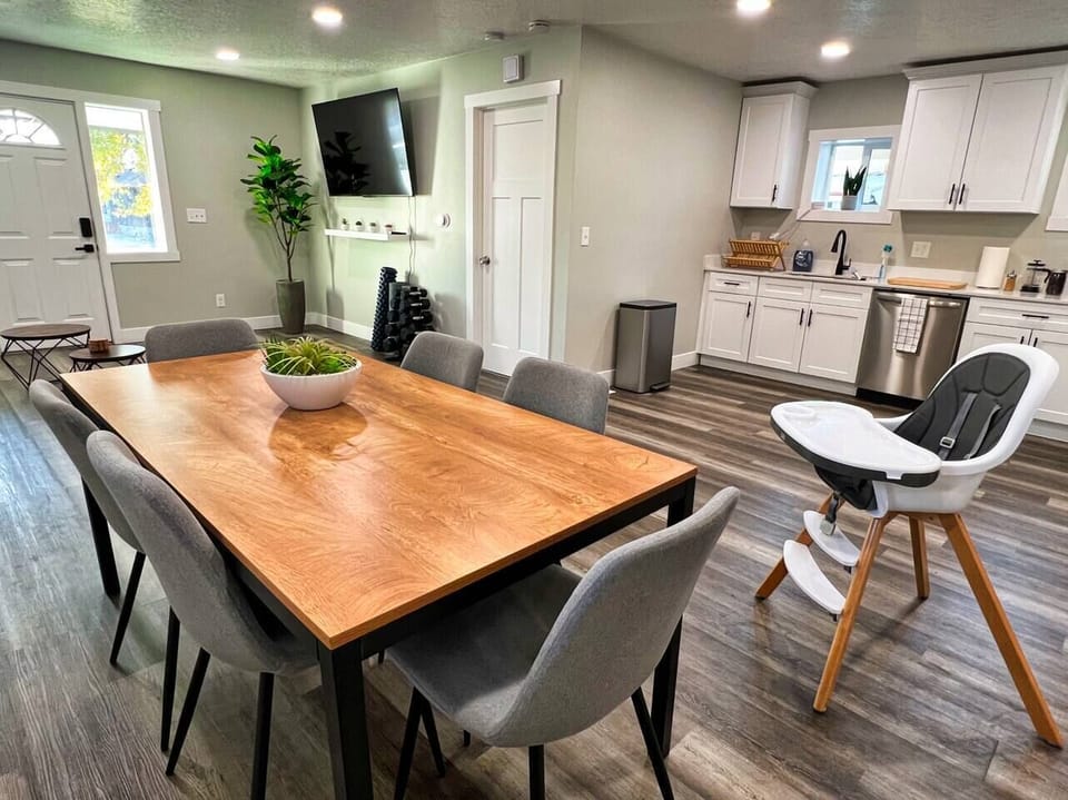 Dining room table and optional high chair