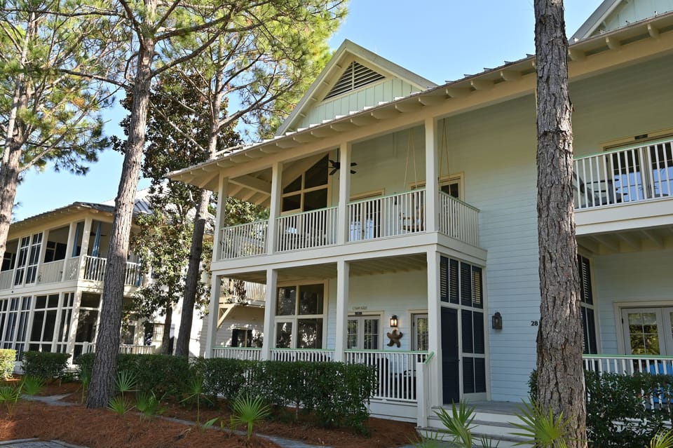 All the privacy and views of a second floor unit. 