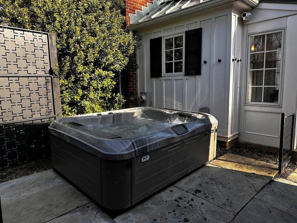 A private Hot Tub tucked away in a secluded area beside the house offers year around relaxation.