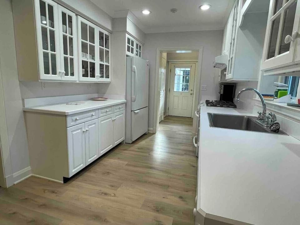 The kitchen comes fully stocked with service for 12, extensive pots/pans, and the cooking essentials including oil, spices etc. The dishwasher makes cleanup easy. The coffee station features local assortments with sugar and creamer.