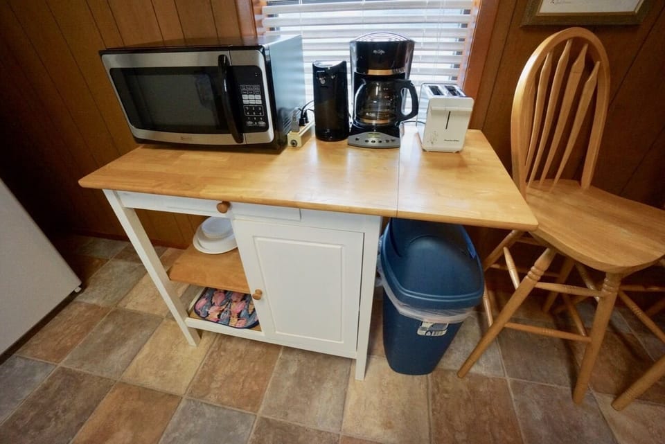 Microwave, Drip Coffee Maker and Toaster