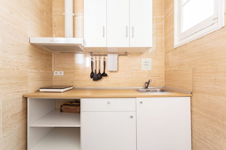 Shared fridge, microwave, oven, toaster