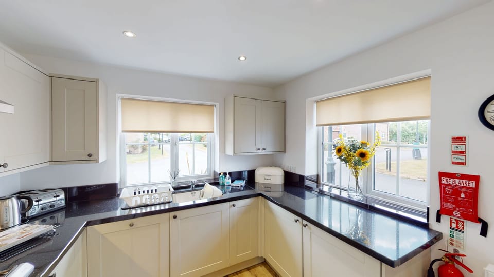 Kitchen with granite tops