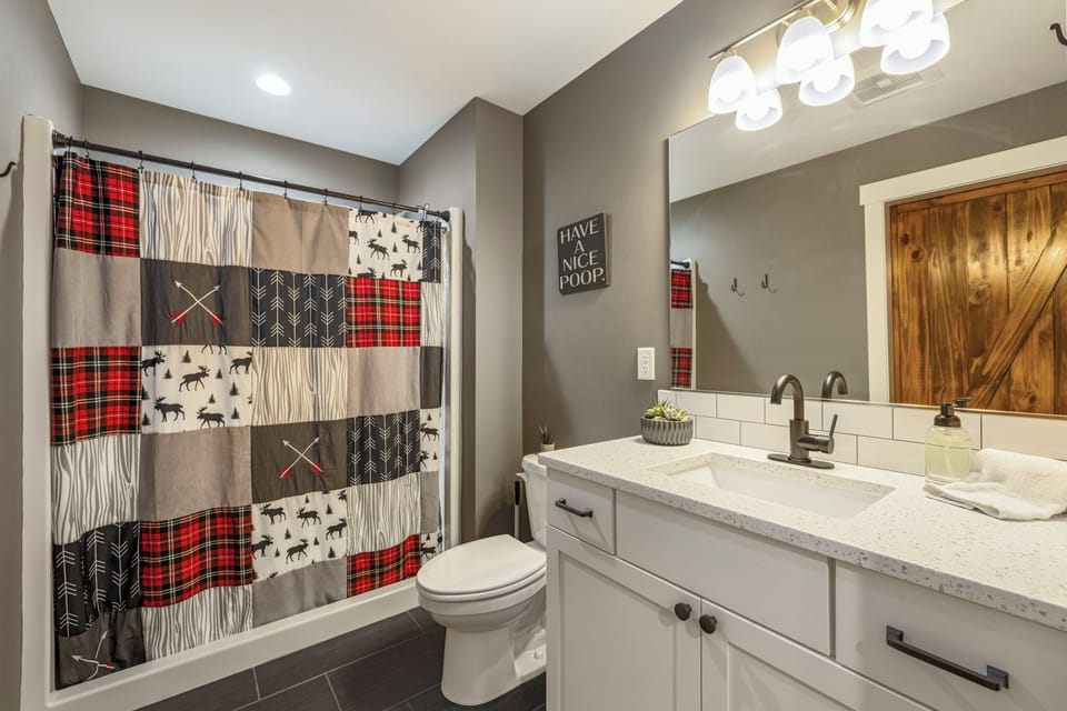 Bathroom 1 attached to the master bedroom with second access point for the main floor
