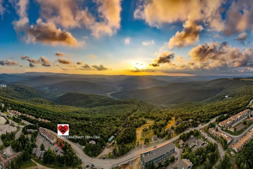 An aerial view of all our available units here at Ridgeback Retreats