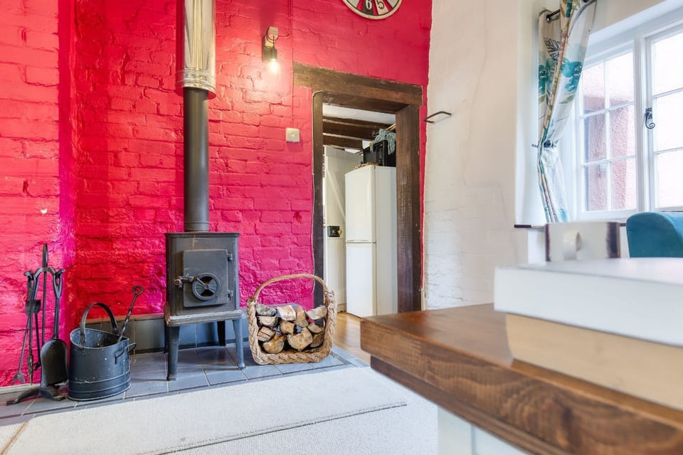 The living room at White Cross Cottage, Devon