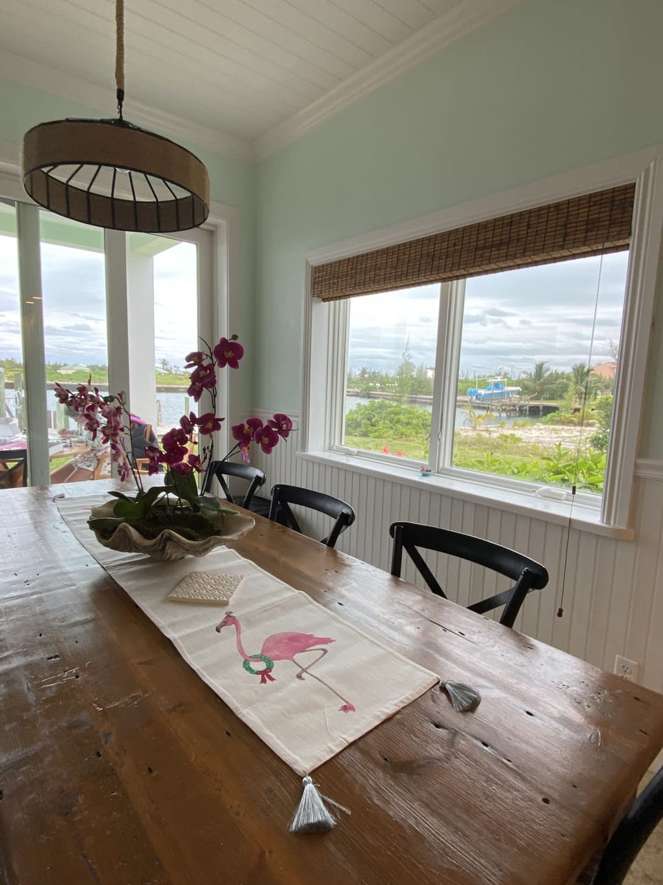 Dining room table comfortable seating for 8