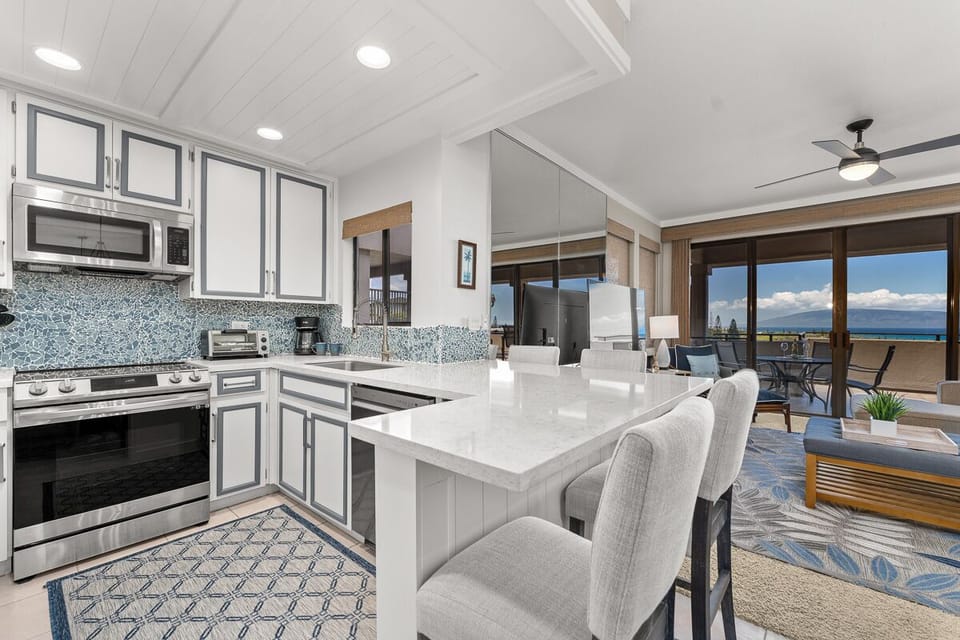 Newly remolded kitchen with stainless steel appliances