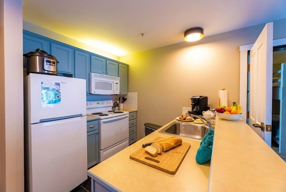 Enjoy the convenience of a fully-equipped kitchen with ample counter space.