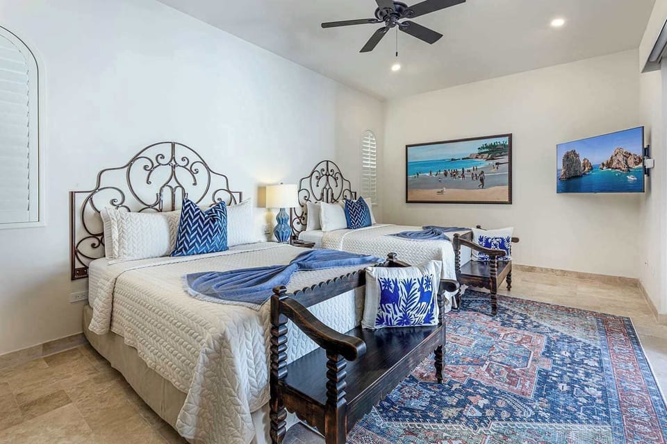 Sleep easy with the flexibility of two cozy queen beds