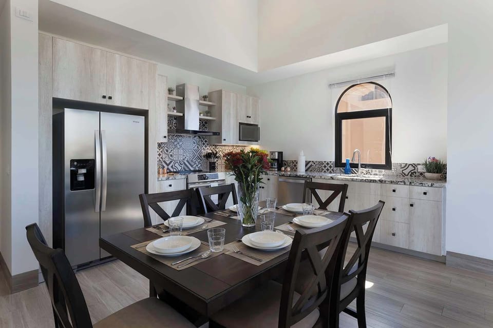Elegant dining awaits you in our stylish room