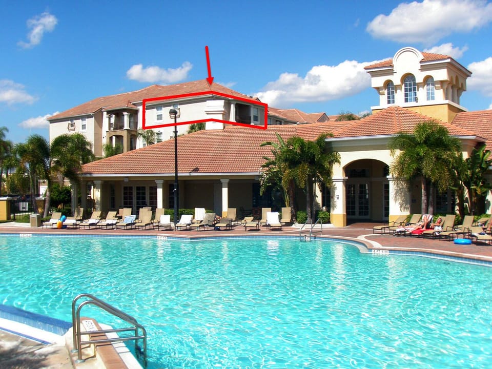 Located directly by the main pool area and clubhouse. With both lake & poolview