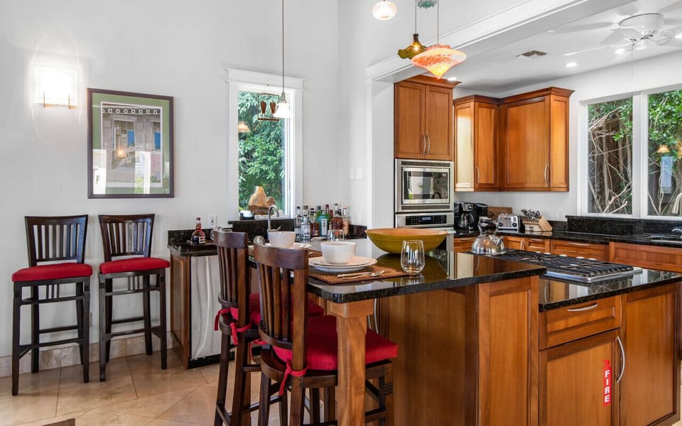 Grab a seat at the kitchen island!