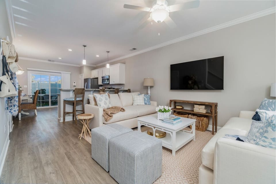 Large open floorpan professionally decorated