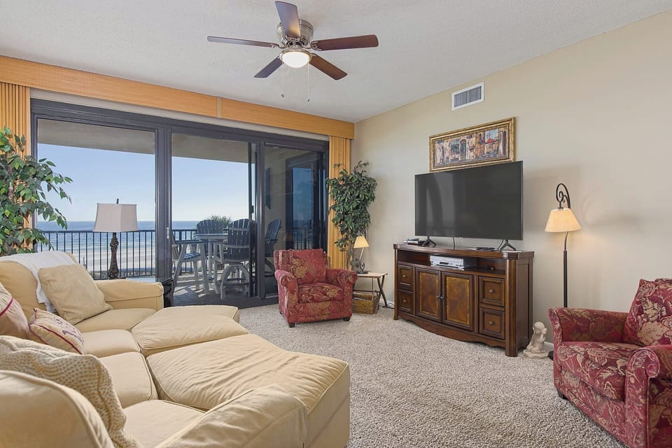 Living Area - TV and Access to Balcony