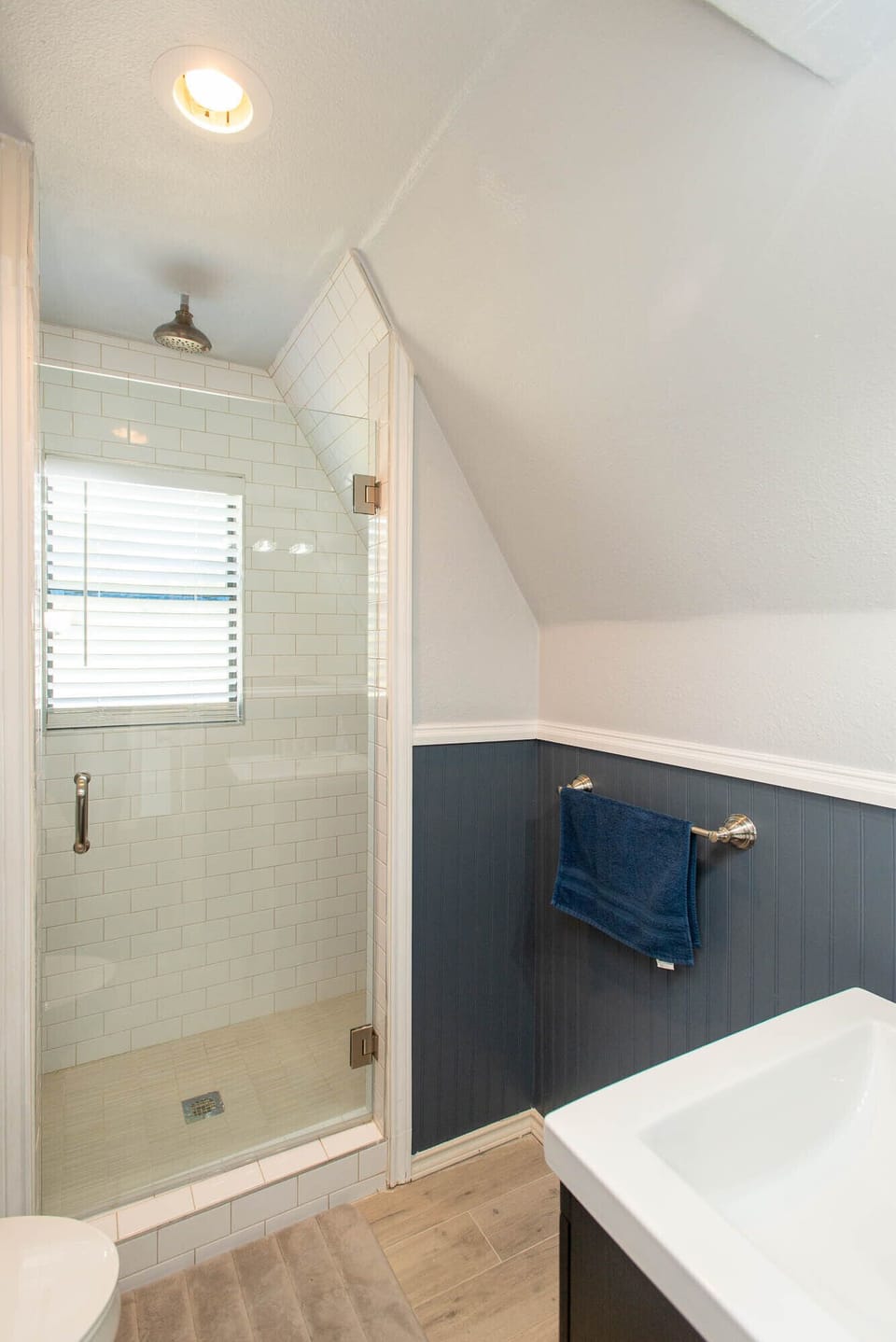 The spa-like shower makes the master suite more luxurious.