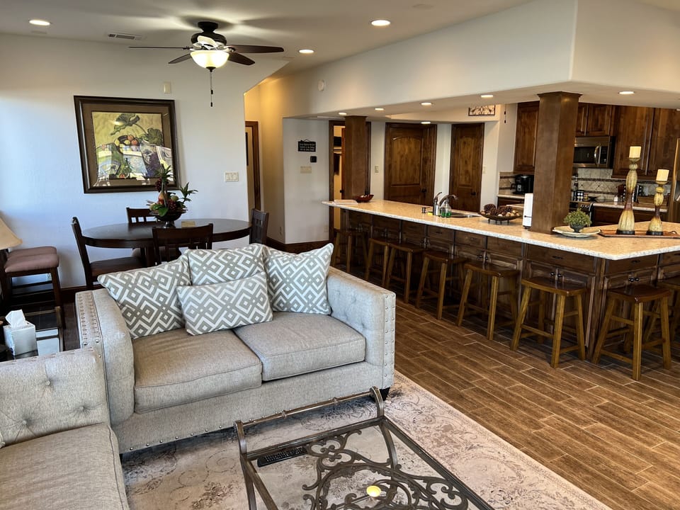 Family Room and open kitchen. - Waterfront - 1st Floor