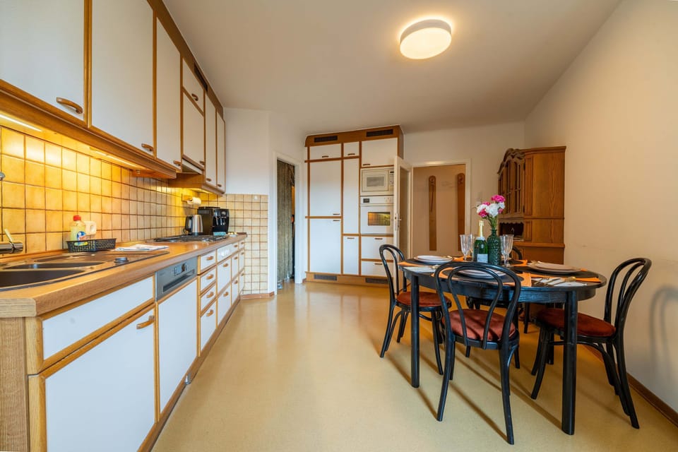 Sunlit Kitchen & Dining Space - Fully Equipped for Cooking, Coffee, and Quality Mealtime Moments
