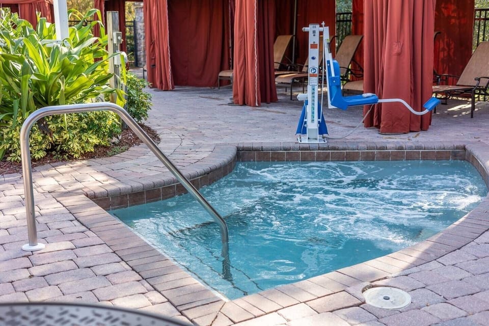 Indulge in relaxation with your own private hot tub, a haven where warmth and comfort come together, creating the perfect retreat for unwinding and rejuvenation.
