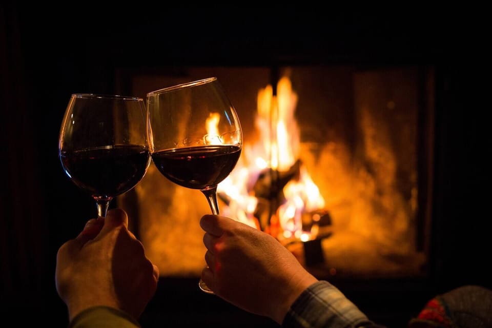 Relax by the fire with your favorite beverage