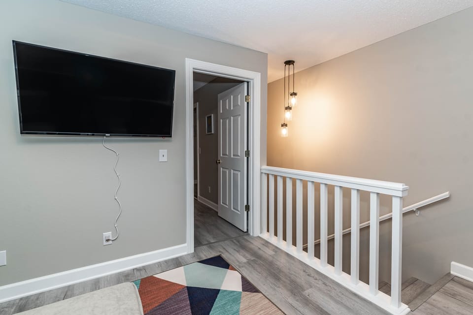 Fun loft area with another smart TV for your use.