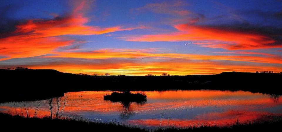 Sunset in upper lake, view form back patio.