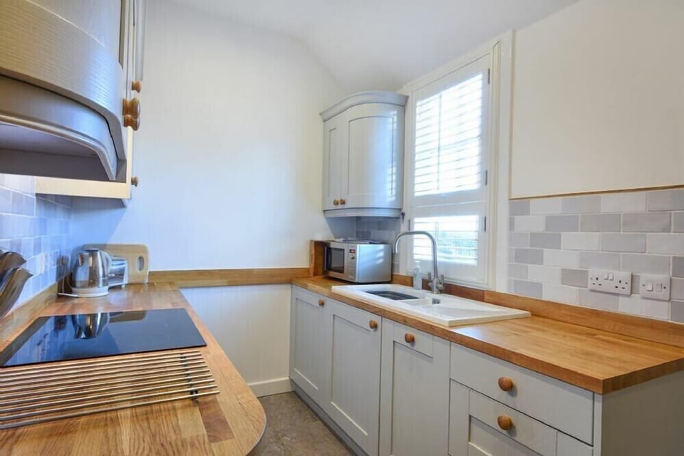 Fridge, dishwasher, cookware/dishes/utensils