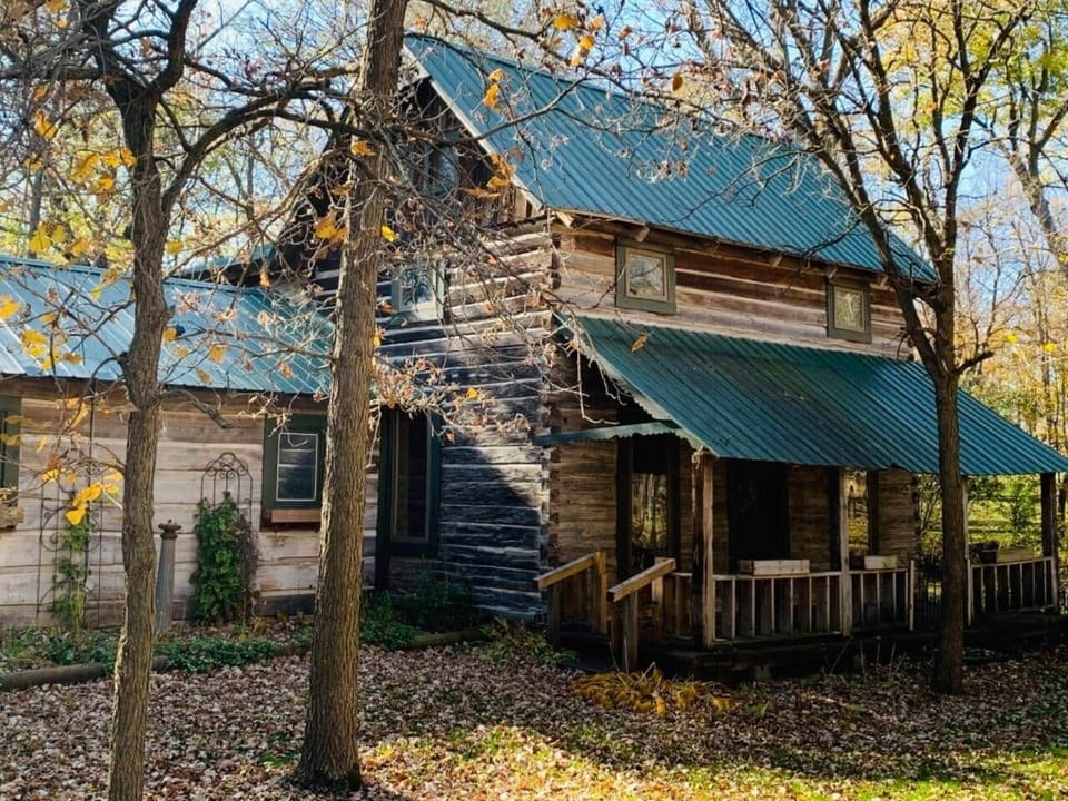 Rustic cabin on the shore of Long Lake.