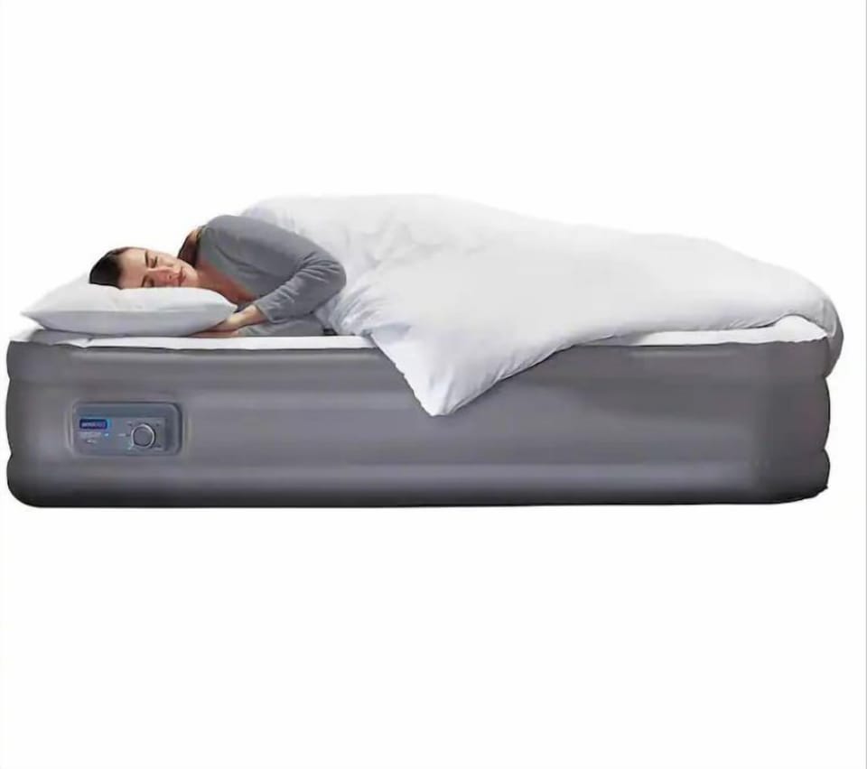 One queen air mattress 60” X 80”,
and one full air mattress 54” X 75”