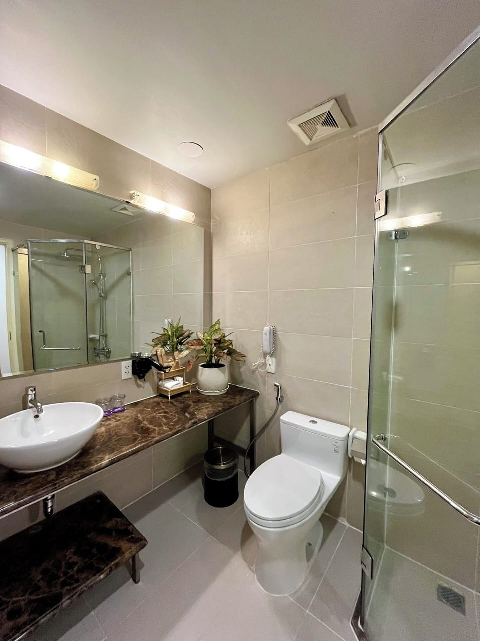 Premium Deluxe Room | Bathroom | Free toiletries, hair dryer, bathrobes, towels