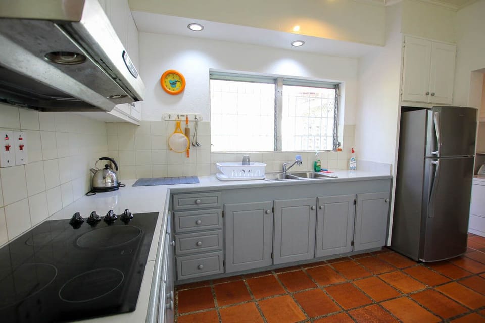 The spacious kitchen is outfitted with all you'll need while on holiday