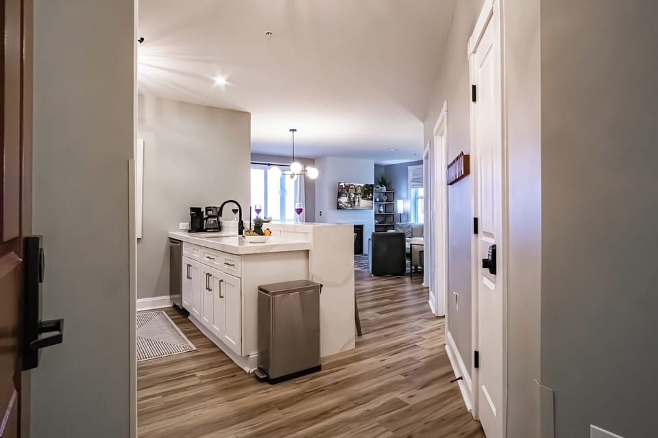 When entering the property, you walk into the kitchen.
