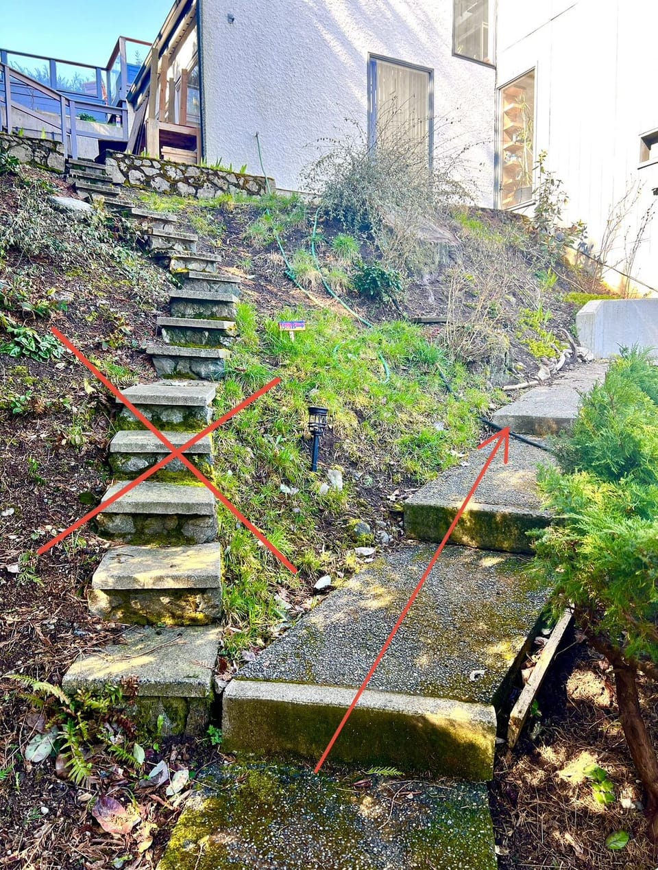 Middle section of stairs. Please make sure stairs are not an issue for you.