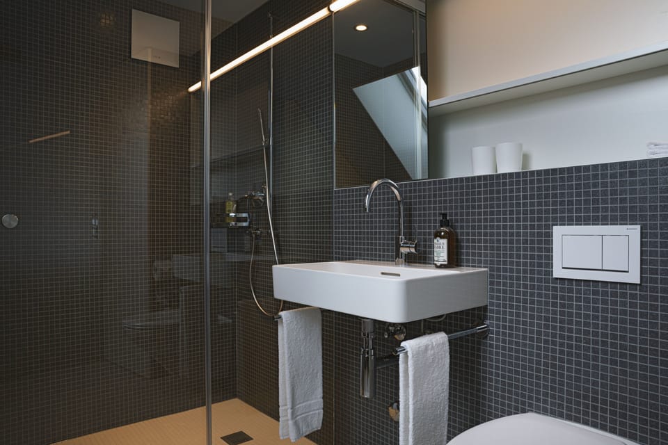 Free toiletries, hair dryer, slippers, towels