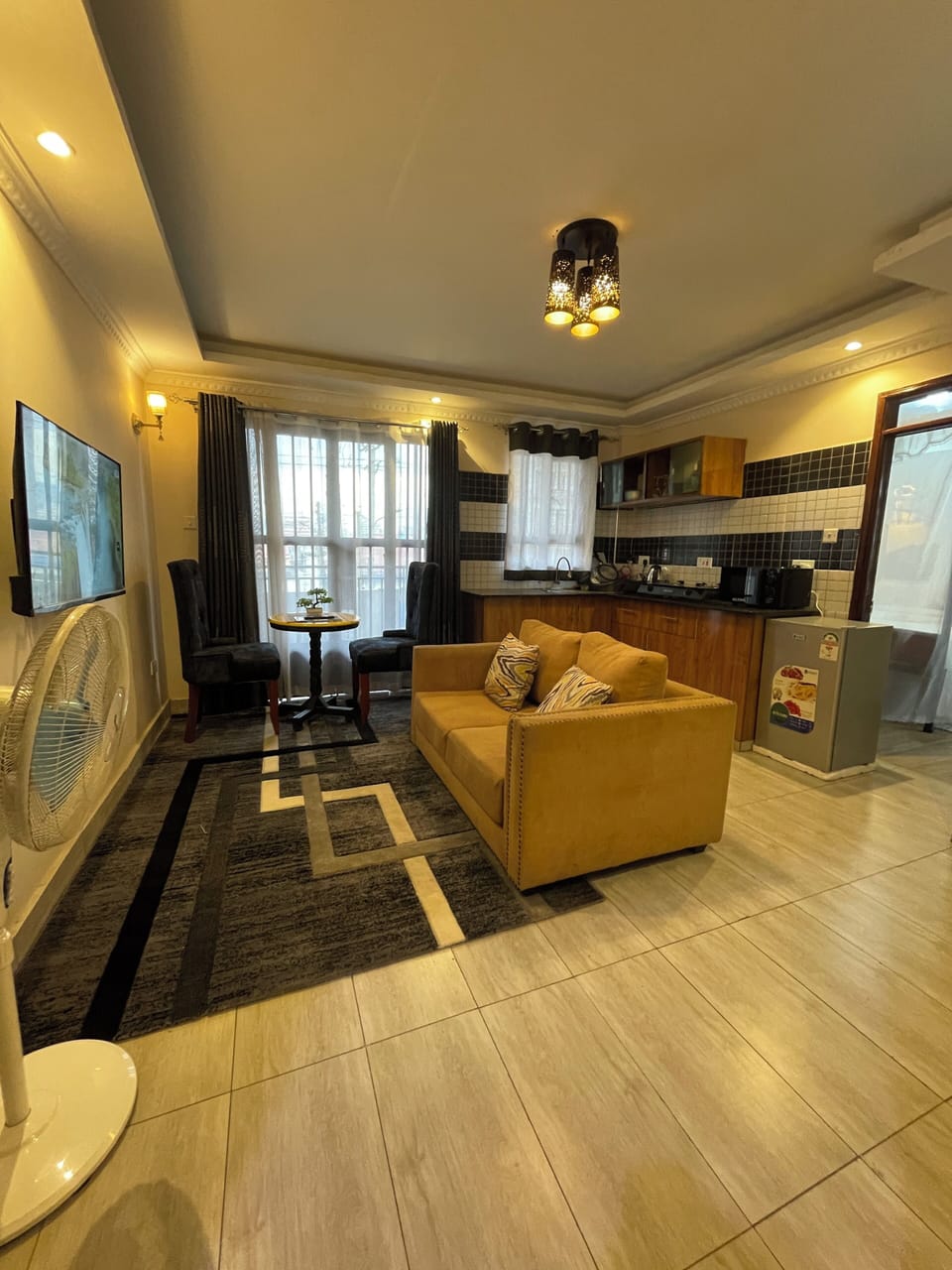 Premium Apartment, 1 Bedroom, Balcony | Living area | 55-inch Smart TV with digital channels, TV, heated floors