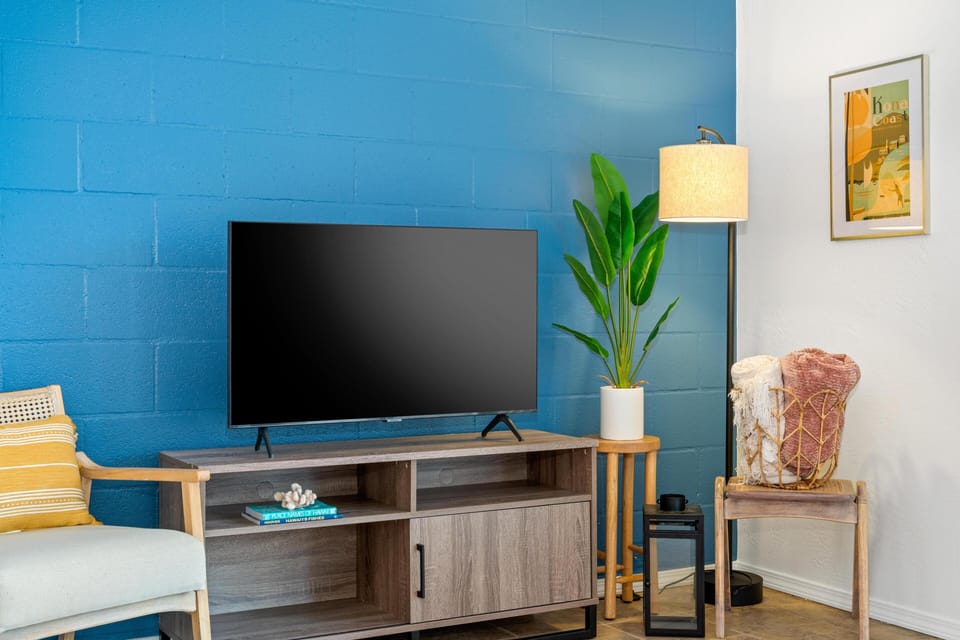 Smart television in living room 