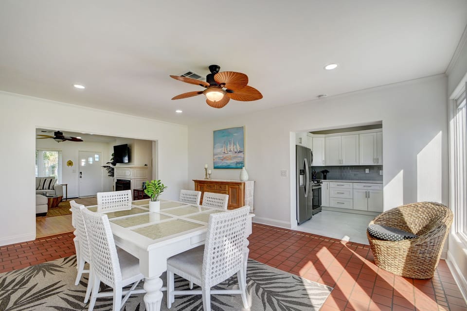 Dining room and kitchen