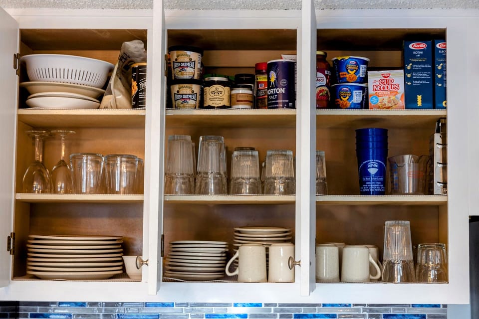 Fully stocked kitchen