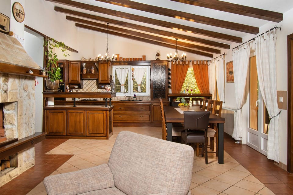 Villa | Living room | Fireplace, DVD player