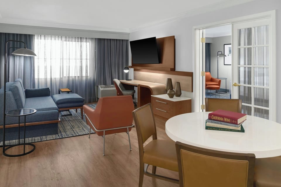 In-room safe, desk, laptop workspace, blackout drapes