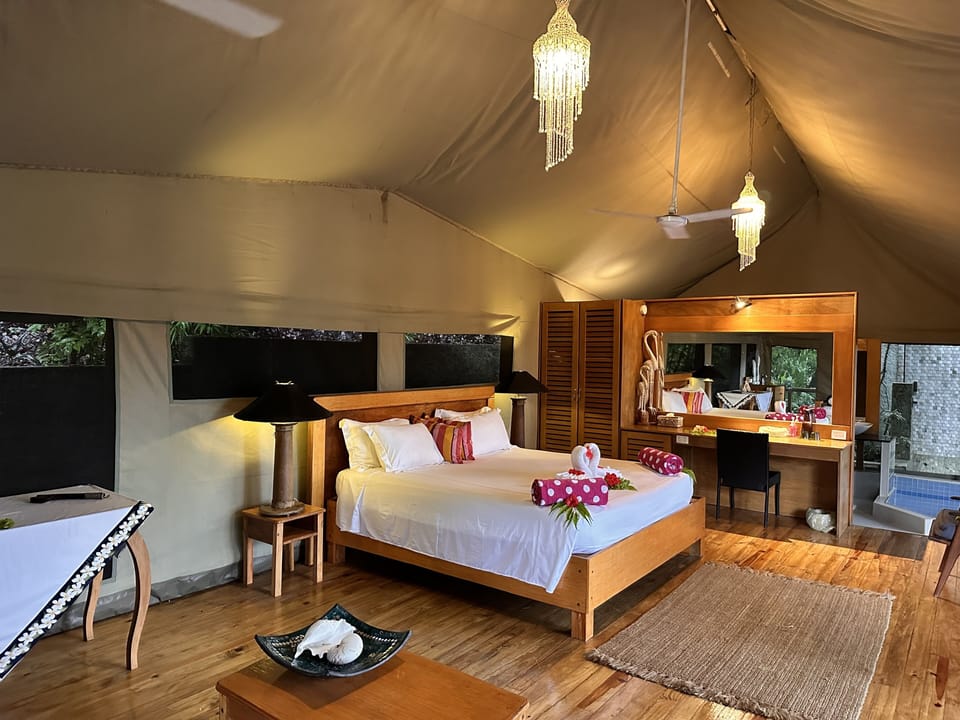 Luxury African Safari Tent | Premium bedding, pillowtop beds, minibar, in-room safe