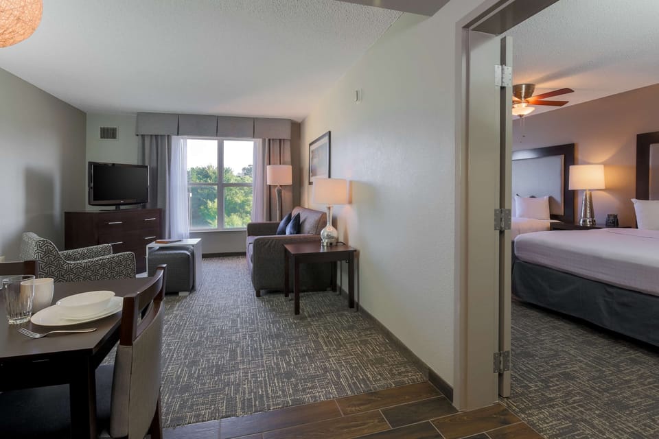 Deluxe Suite, 1 Bedroom, Non Smoking | Living area | Flat-screen TV, pay movies