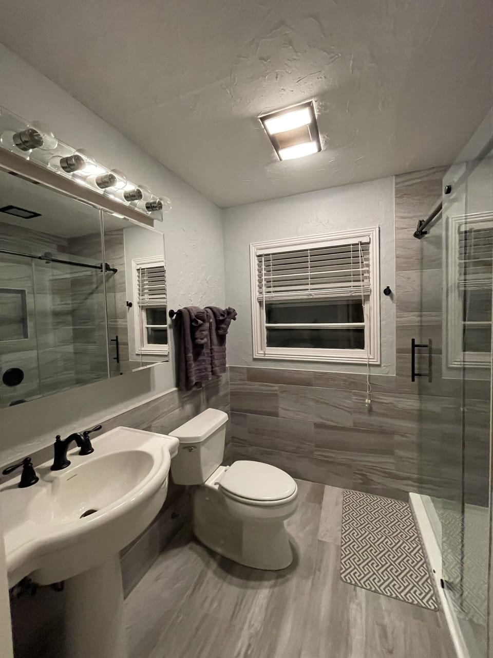 Newly renovated private master bathroom, connected to master bedroom