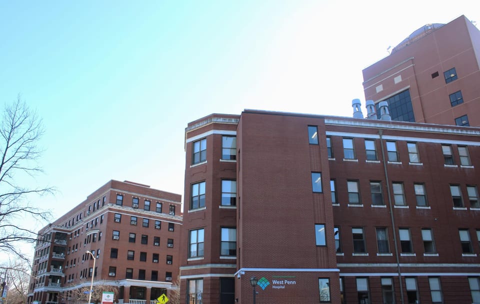 West Penn Hospital 1/4 Mile Away - 5 Min Walk