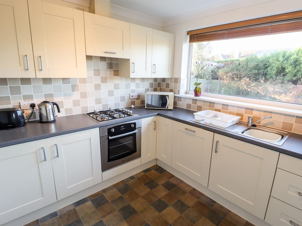 Fridge, dishwasher, electric kettle, toaster