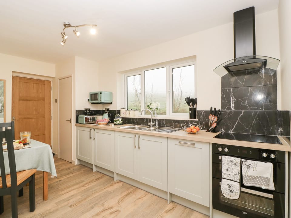 Fridge, dishwasher, electric kettle, cookware/dishes/utensils