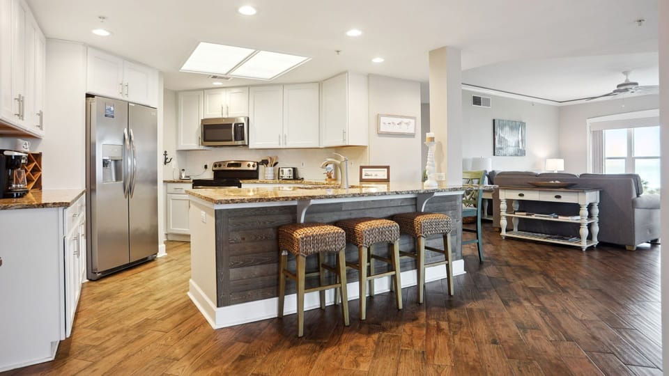 Open Kitchen has Ocean Views 