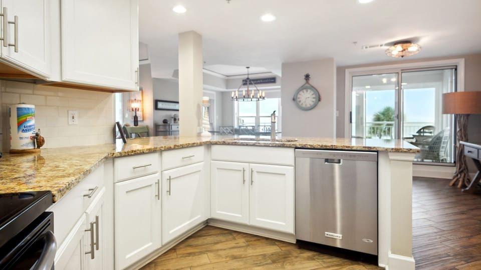 Open Kitchen with Ocean Views 