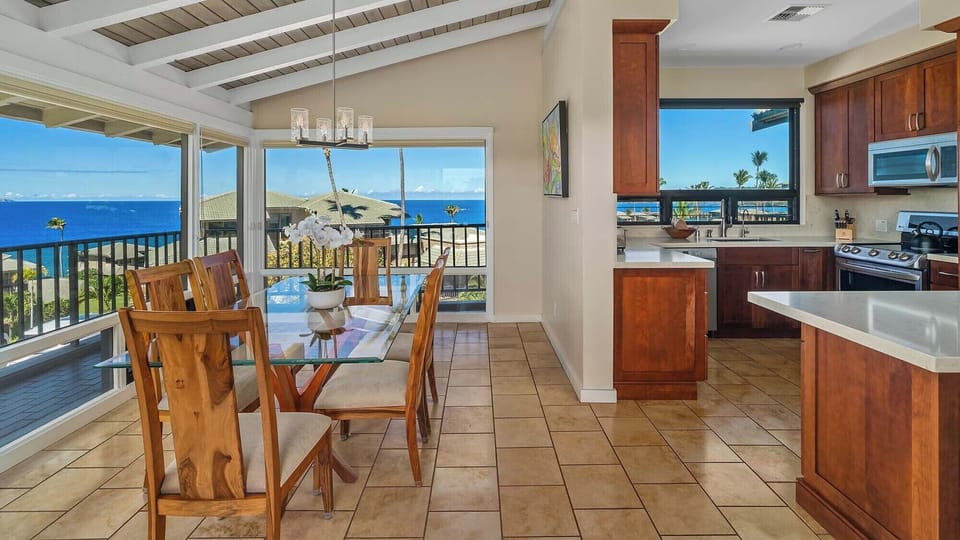 Kapalua Bay Villas #11 B3 - Dining Room & Kitchen - Parrish Maui